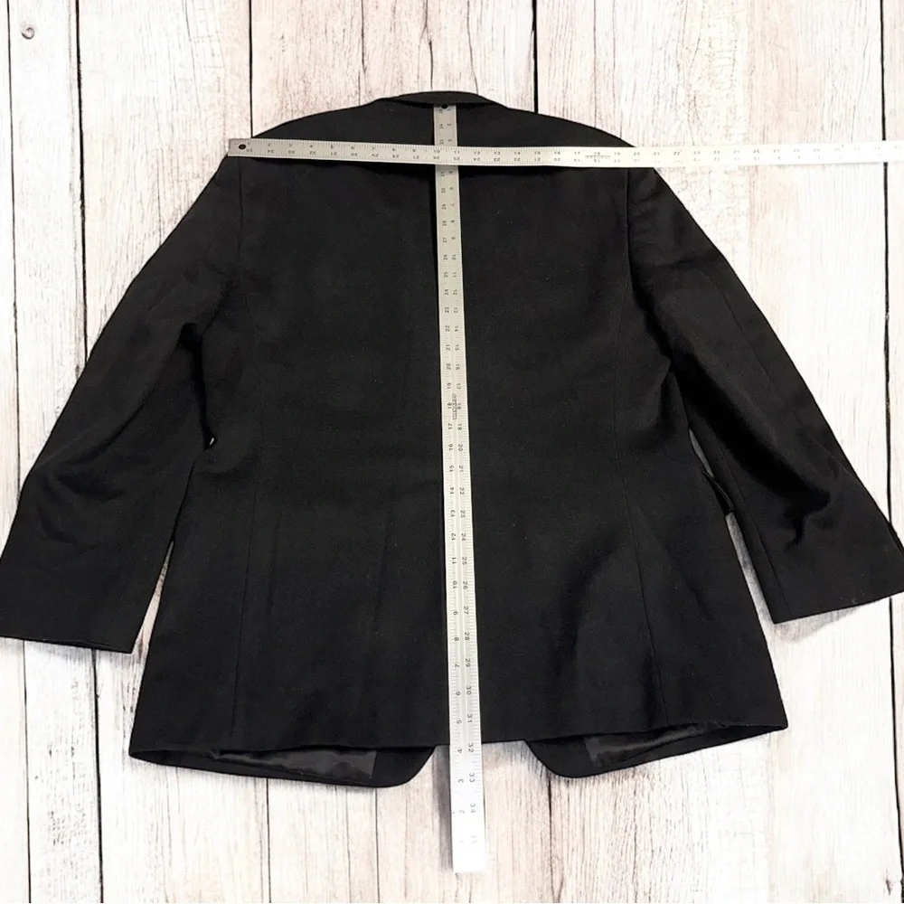 CHAPS Men’s Solid Black Wool Silk & Cashmere Blend Sports Coat Blazer Size 42R
